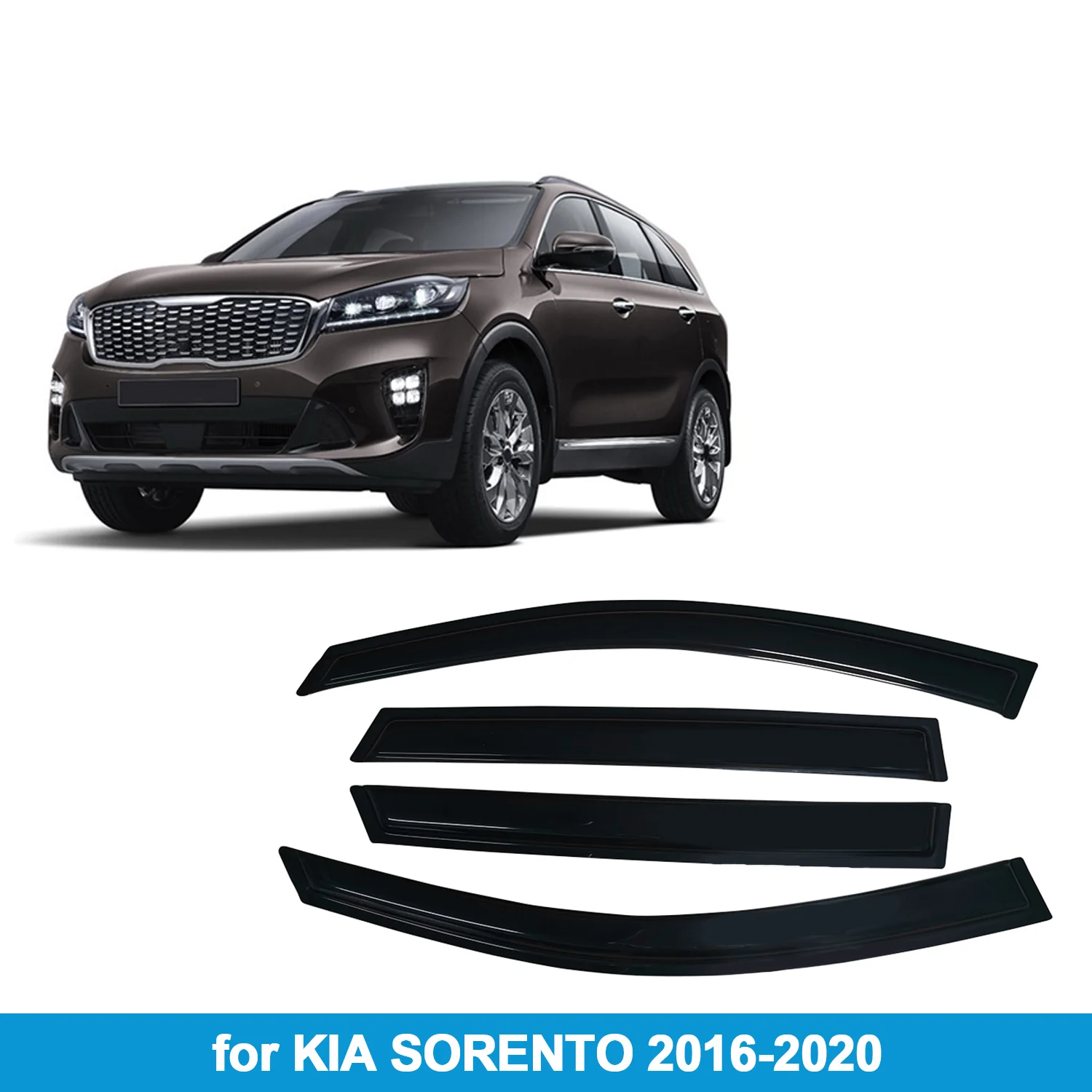 

Оконный козырек для KIA SORENTO UM 2016-2020, защита от дождя, боковой дефлектор, защита от атмосферных воздействий, лента для наружного крепления