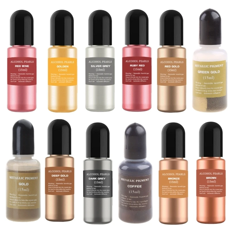 

Concentrated Alcohol-Based Inks for Epoxy Resin Acrylic Pouring Paint 12 Color