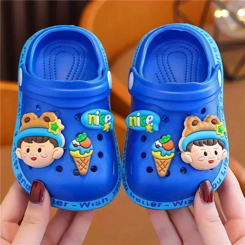 Summer Sandals and Slippers Girls New Cartoon Cute Princess Soft Bottom  Toddler Slippers Slippers