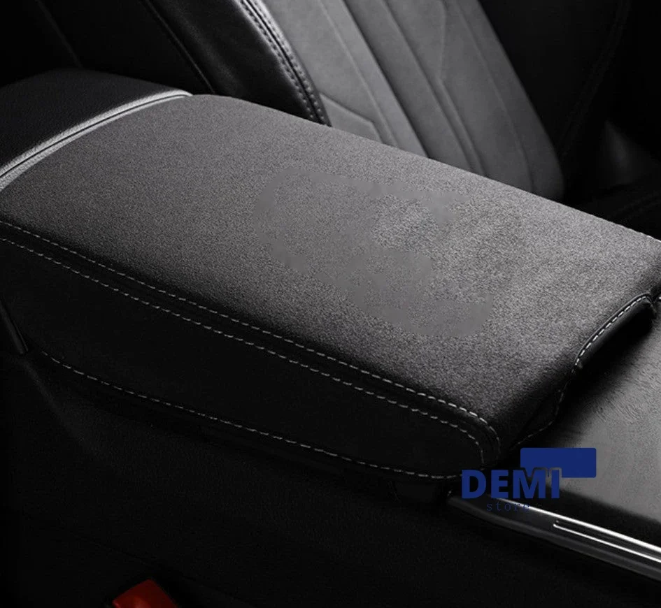 Alcantara armlehne deckel box abdeckung für audi a3 a4 a5 a6 a7 q2 q3 q5 q8