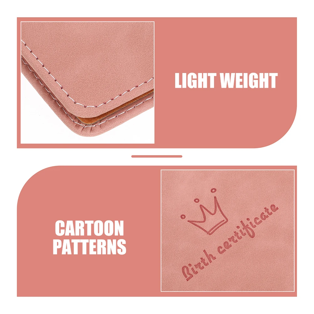 

2pcs Birth Sleeve Artificial Holder For Birth Certificate Protector With Cartoon Pattern Document Organizer For