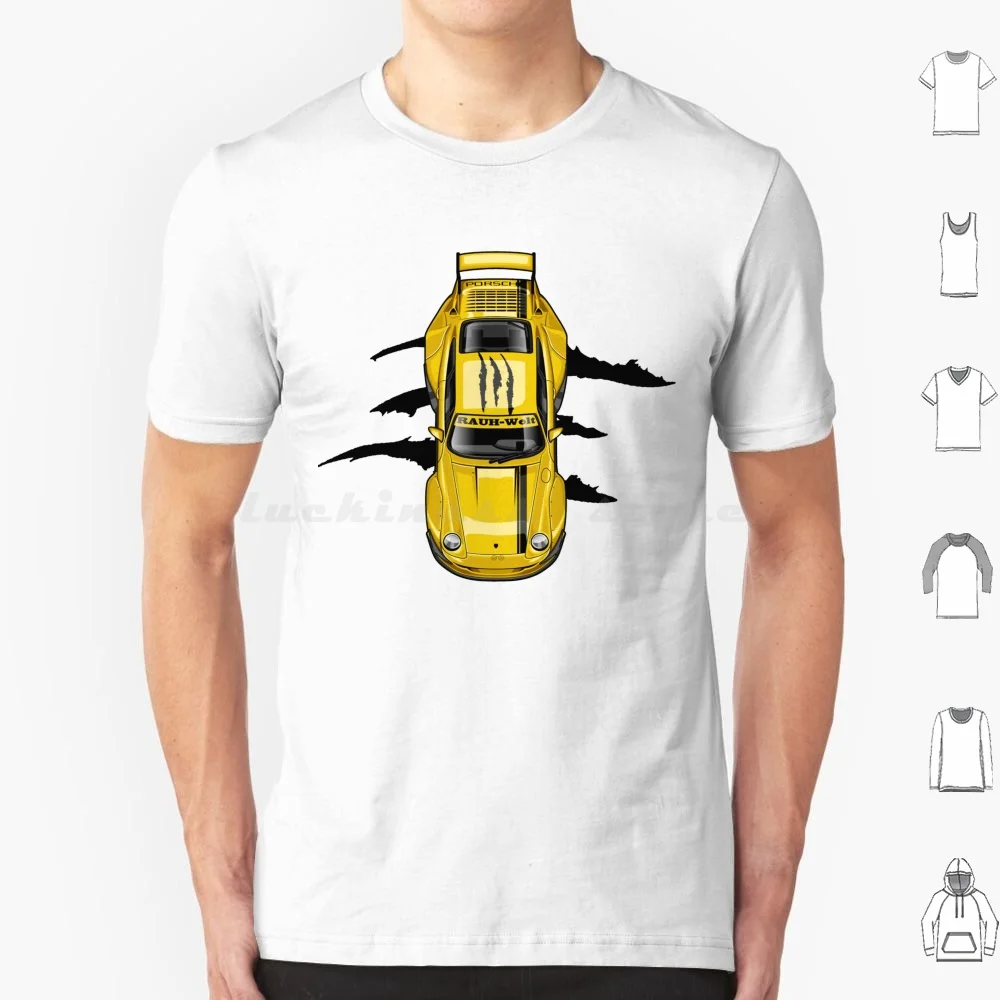 Rwb 993 Yellow Claw Livery Series 3 T Shirt Big Size 100% Cotton Cars Automotive Sports Vehicle Racing Wheels Cool Funny