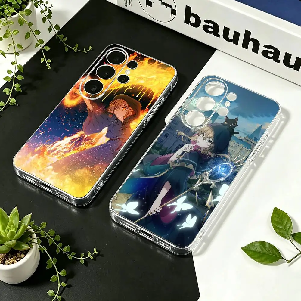 S-Silent Anime W-Witch  Phone Case For Samsung S23,S22,S21,S20,S30,Transparent Silicone Phone Cover