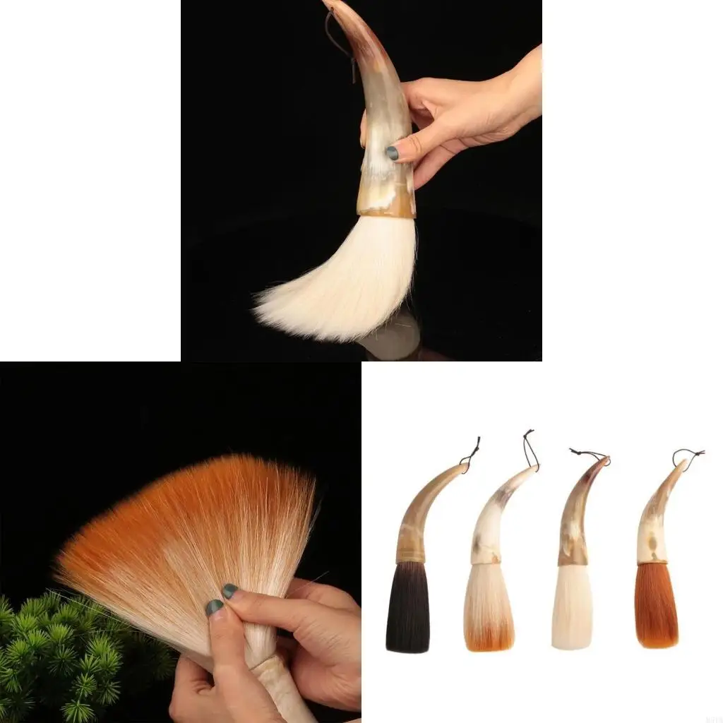 

M5TB Chinese Brush with Ox Horn Penholder Bear Hair Brush Bear Hair Brush