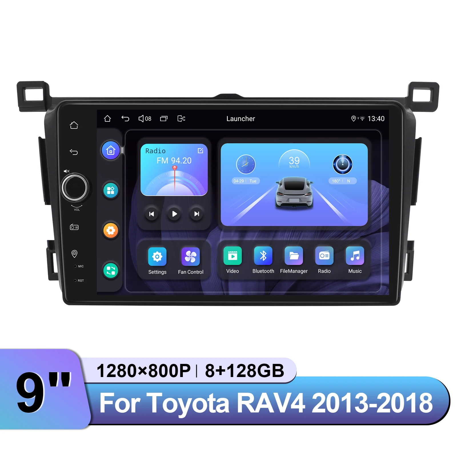 JOYING 9 بوصة أندرويد 13.0 راديو ستيريو بالسيارة رئيس وحدة Carplay لتويوتا RAV4 RAV 4 2013-2018 شحن سريع من مستودع الولايات المتحدة #4