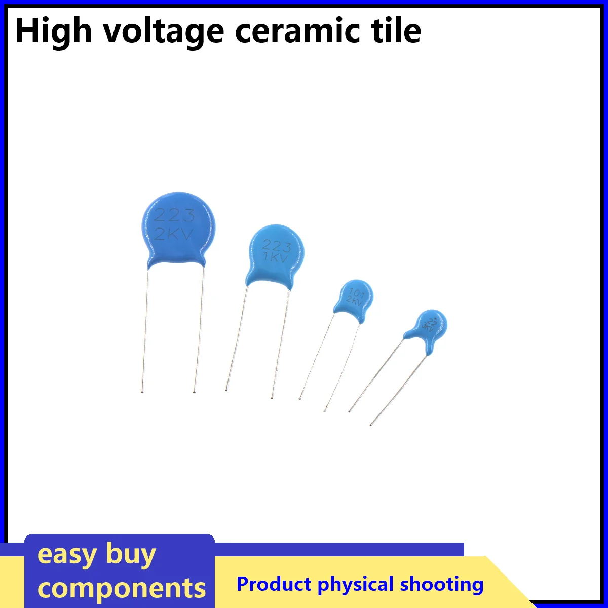 100/50PCS High Voltage Ceramic Capacitor 1KV 2KV 3KV 10PF 15 20 22 27 30 47 56 471 100 220PF 1NF 2.2 3.3 4.7 10NF 22NF