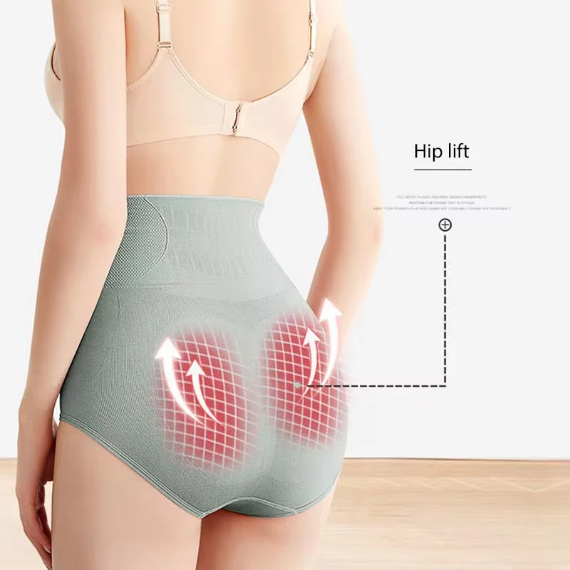 FINETOO Women High Waist Shaping Panties Breathable Body Shaper Slimming Tummy Underwear Butt Lifter Control Panties Shaperwear - Image 2