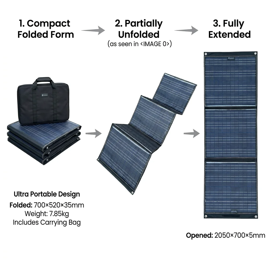 Solar Charger Panel Foldable - Pannello solare pieghevole da 300 W,
