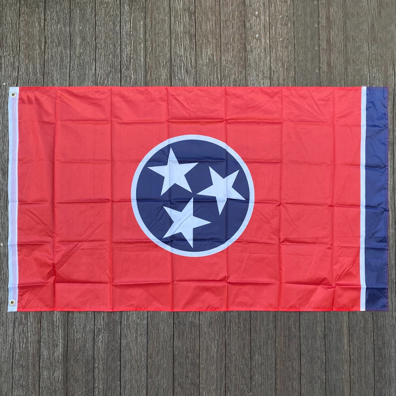 xvggdg  90x150cm  U.S. state Tennessee Flag  Polyester Flag  with Brass Grommets 3 X 5 Ft
