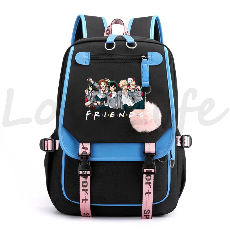 

Anime Canvas Bag My Hero Academia Backpack Students Manga Bookbag Men Boku no Hero Academia School Bag Women Men Laptop Bagpacks