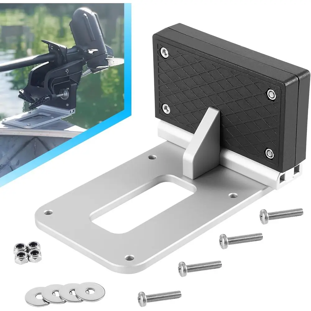 Universal Trolling Motor Mount for Flat Stern Boats, Compatible with Electric Motors