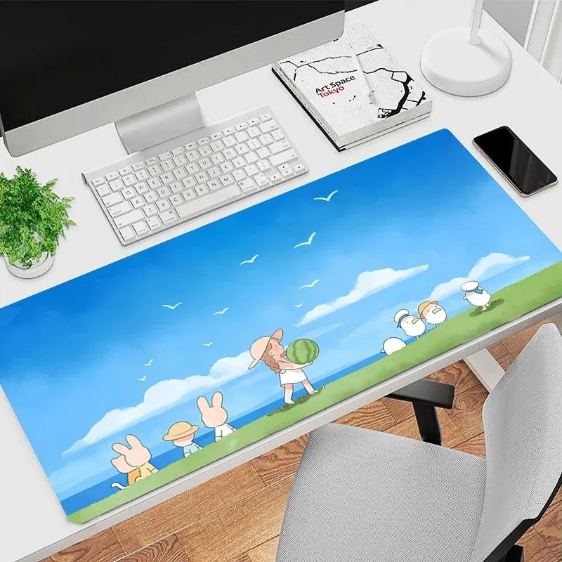 Beach Sky Sea Gaming Mousepad XXL Computer Laptop Gamer Extend Mouse Mat Large Anime Mouse Pad 900x400 Keyboard Kawaii Desk Mats