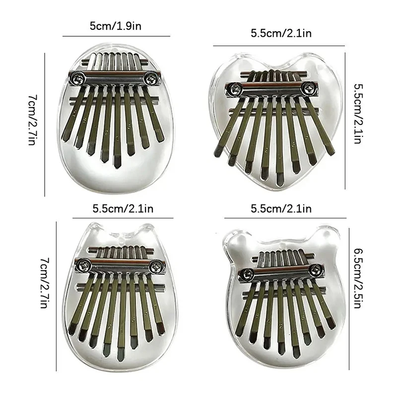 8 مفاتيح خشبية صغيرة كاليمبا عالية الجودة رائعة إصبع الإبهام البيانو ماريمبا الموسيقية جيدة ملحق هدية الكريسماس