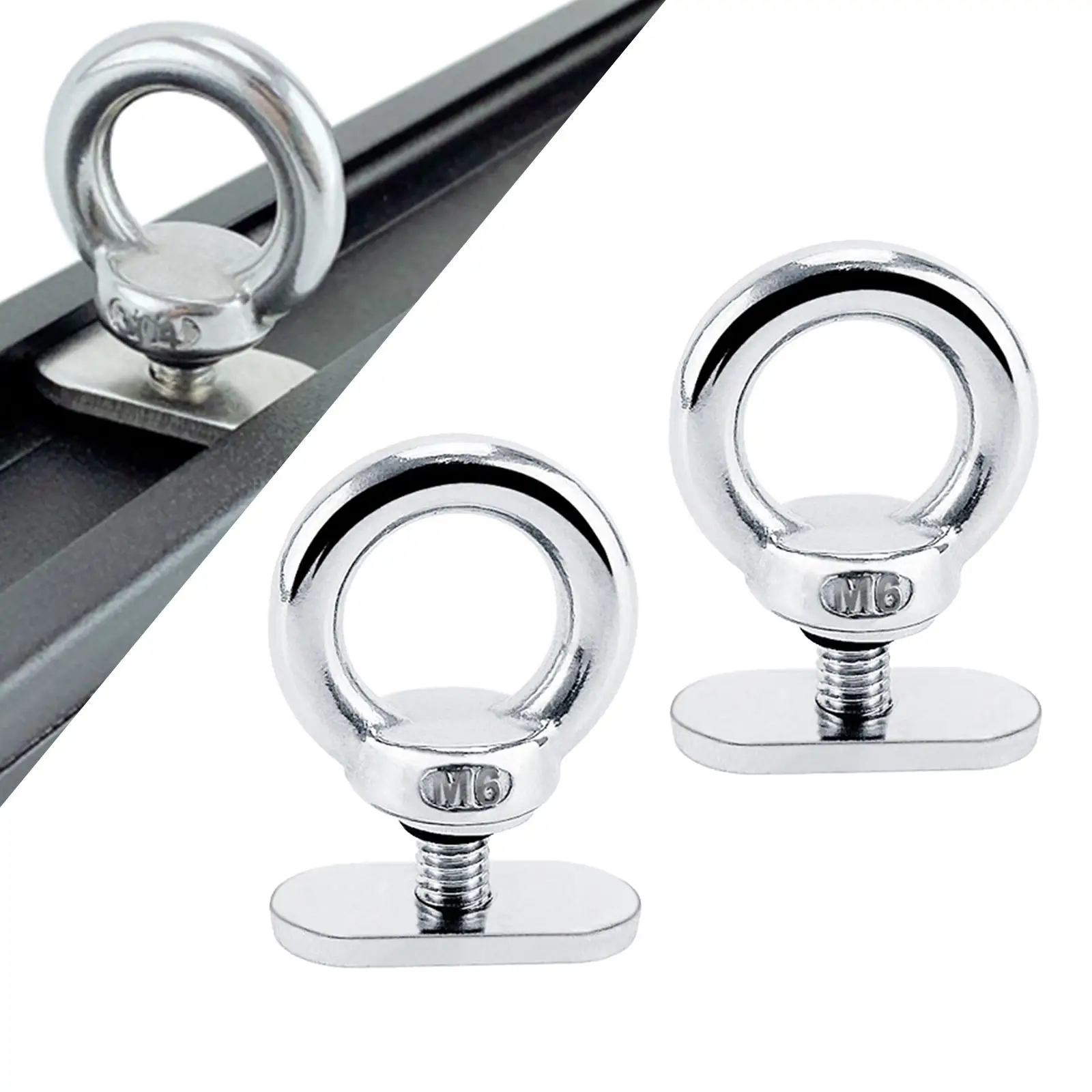 Kit de fixation en acier inoxydable pour Rail de Kayak, œillet de piste pour équipement de bateau, accessoires de pêche à pagaie, raccord de bricolage