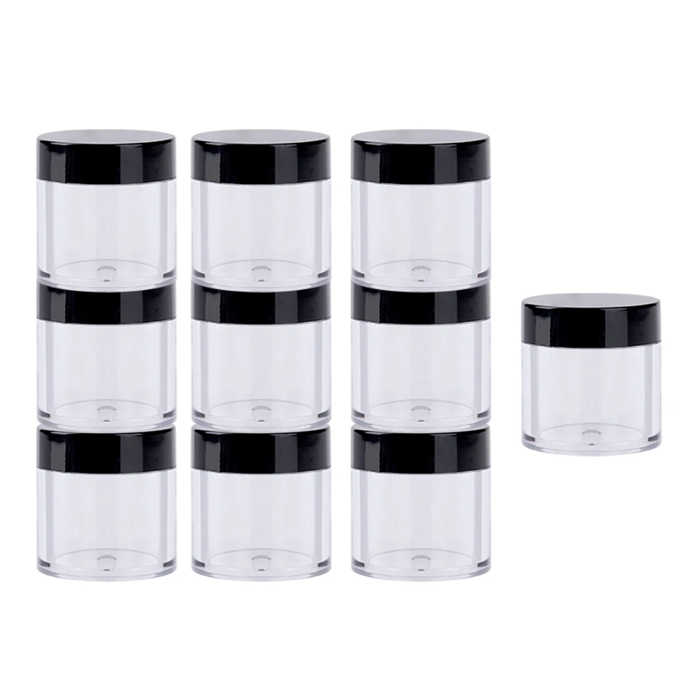 

10pcs Glitter Storage Box Transparent Multifunctional Home Jewelry Beads Holder Reusable Manicure Drills Empty Bottle for Travel