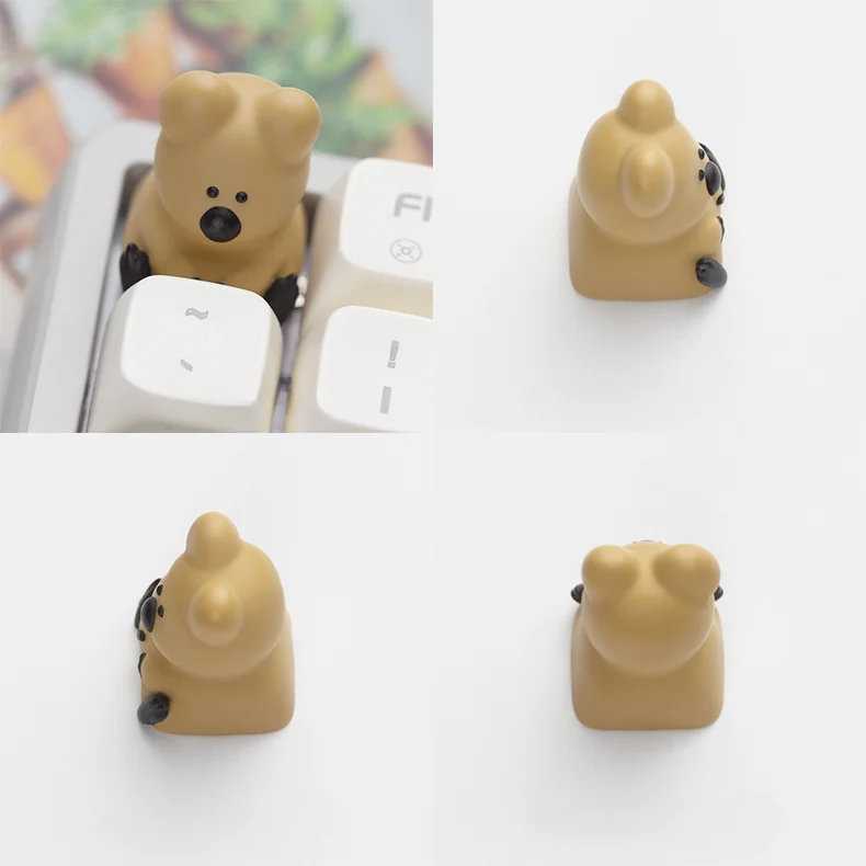 Pepper Bear Quokka Cute Key Caps Resin 3D Handmade Production Layered Drip Gel Design Keycaps for Mechanical Keyboard Idealny prezent