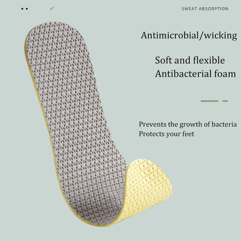 Thin Soft Insole Barefoot Without Sock Insole Comfortable Shock Absorption Breathable Deodorization Shoe Pad Feet Cushion Insert