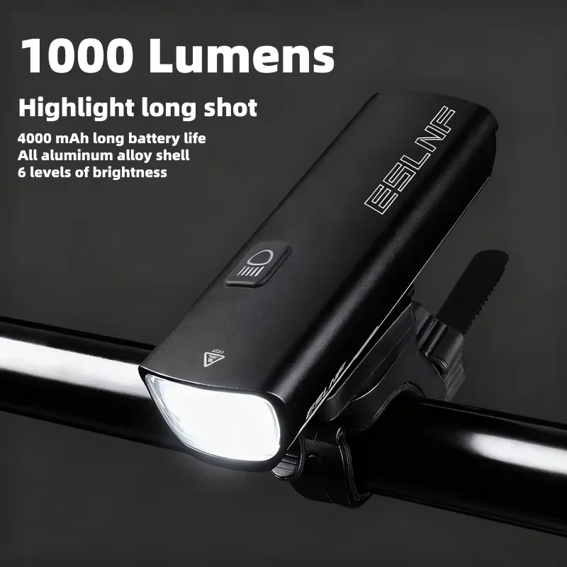 ESLNF 1000LM High Performance Aluminium Alloy Waterproof USB Rechargeable Bicycle Front Light High-lumen Bicycle Light