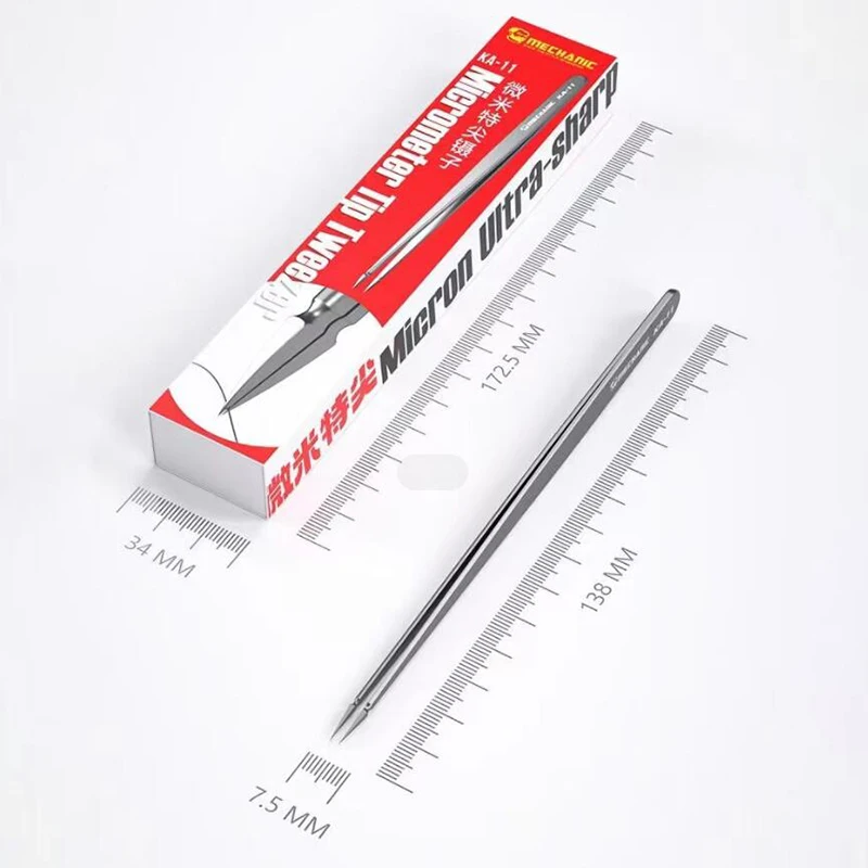 Mobile Phone Repair Fingerprint Flying Wire Tweezers Fine Tip Clip Precision Electronic Components