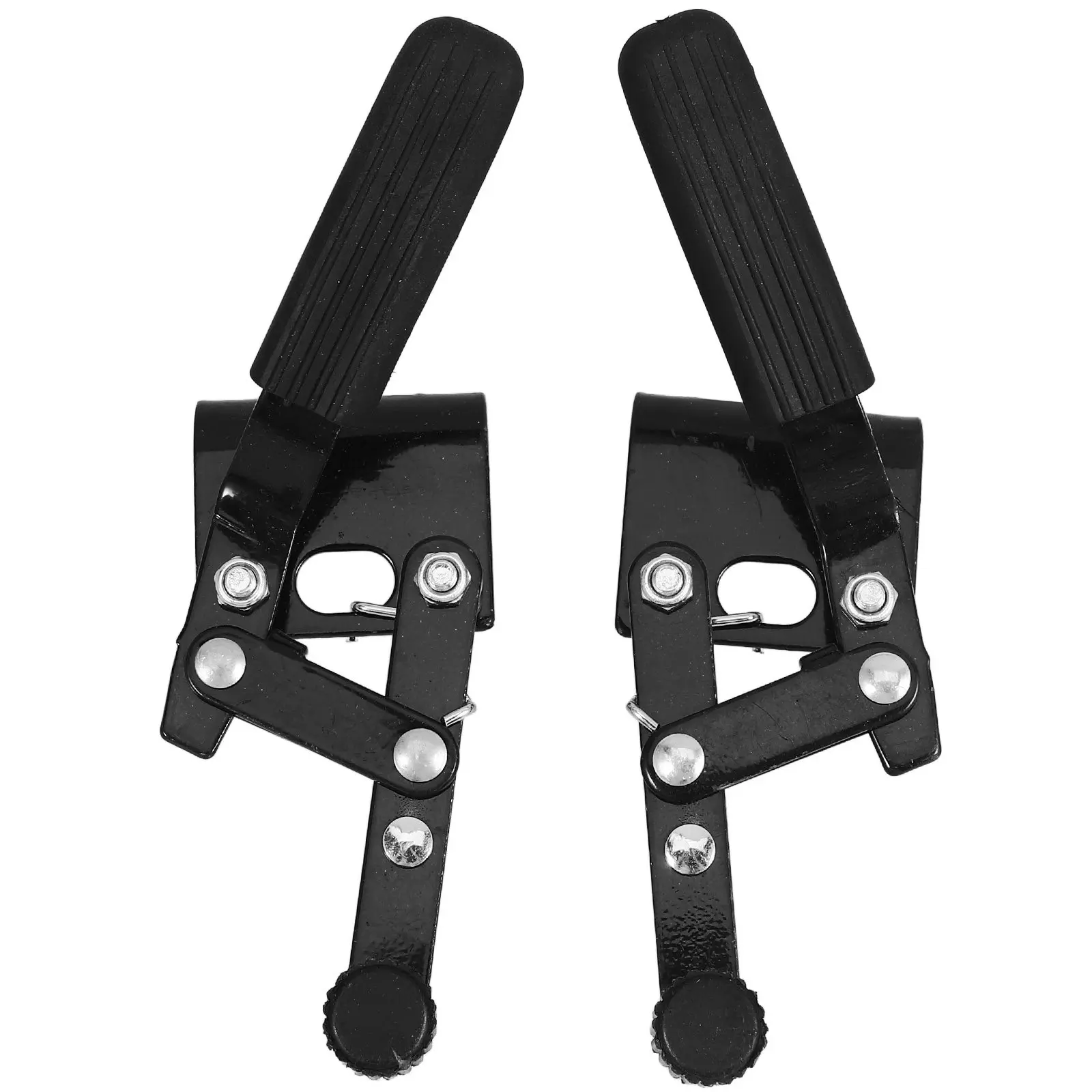 車椅子ブレーキアクセサリーセット金属製ハンドブレーキデュアルクランプネジ固定アンチロールバック安全交換部品手動用