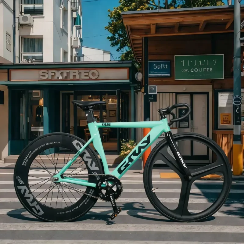 Windproof Fixed Gear Bike, Lightweight Aluminum Frame, Reverse Ride & Brake Road Bike