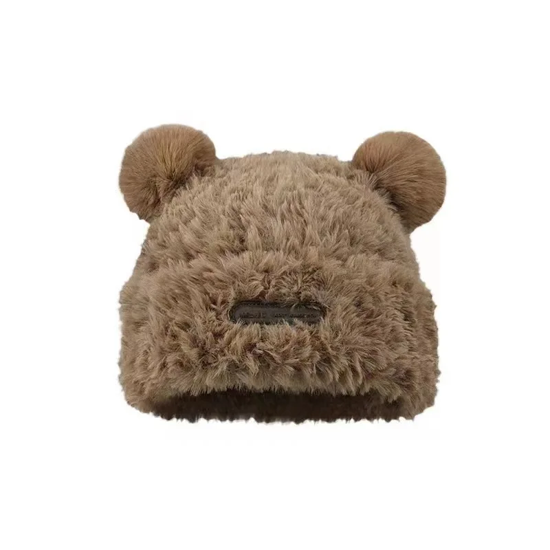 Letter Bear Ears KnittedCute Woolen Hat Beanie Hat Cat Ears Beanie All-match Skull Lovely Cap Winter/Autumn Cute Popular Hat