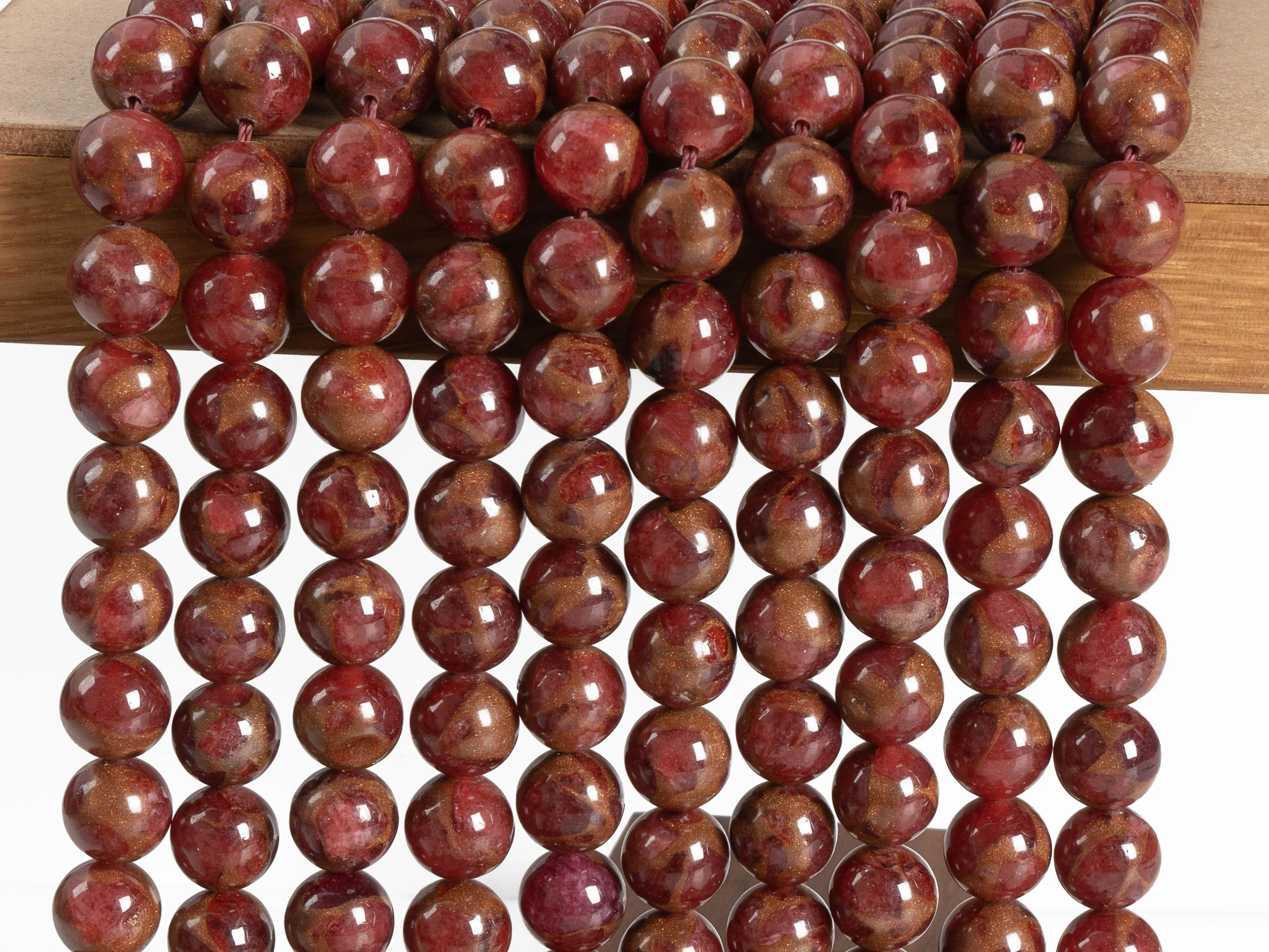 Red Sandstone Beads Synthetic Grade AAA Gemstone Loose Beads Round Size Options 4/6/8/10/12mm for Jewelry Making