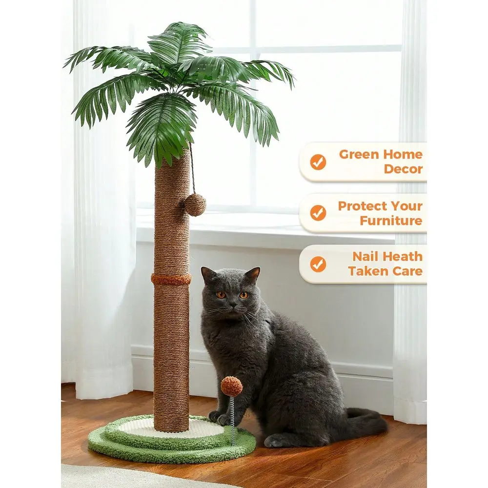 

32 Cactus Cat Tree For Indoor Cats, Small Cat Tower Cat Condo With Sisal ching Ramp, Cozy HammockCat ching Post, 33 T