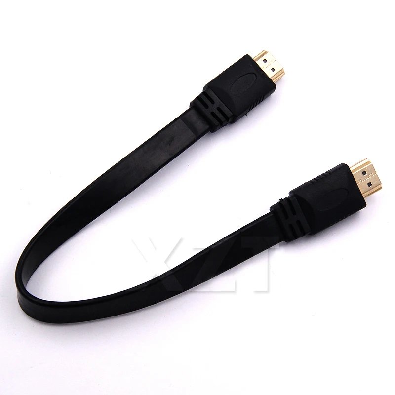 NEW High Quality 30cm Full HD Short HDMI-compatible Cable Support 3D Male to Male Plug Flat Cable Cord for Audio Video HDTV TV