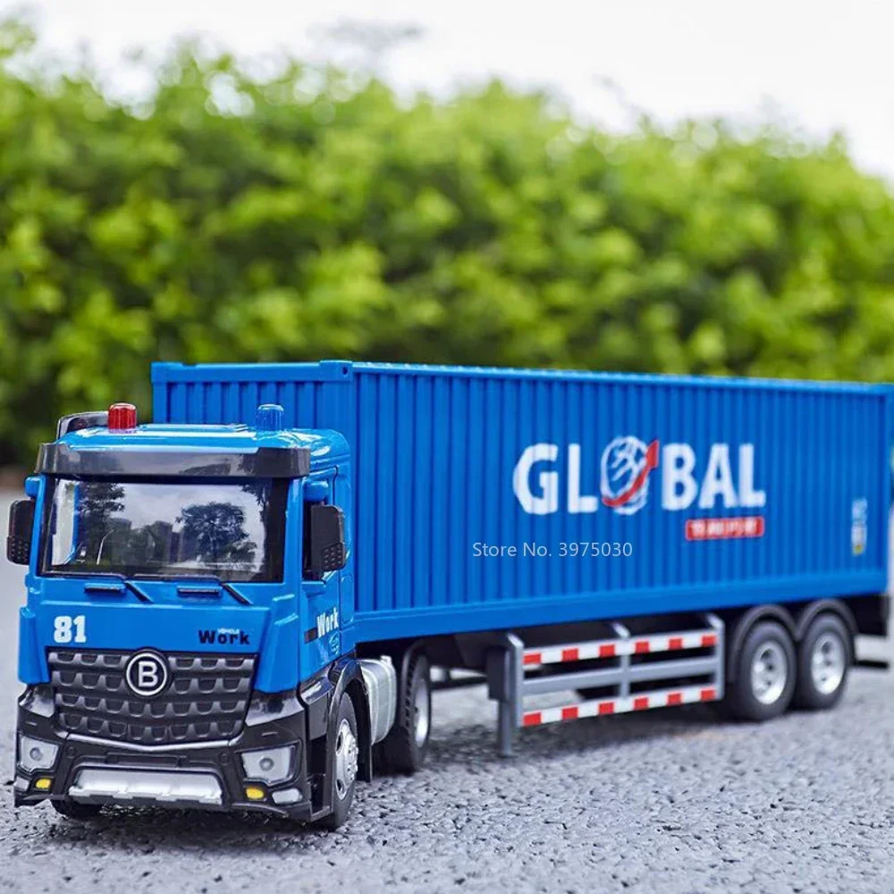 

1/18, контейнер для транспортировки, искусственный сплав, литые весы, автомобиль со звуком, фотодверь, можно открыть, украшения для мальчиков, подарки