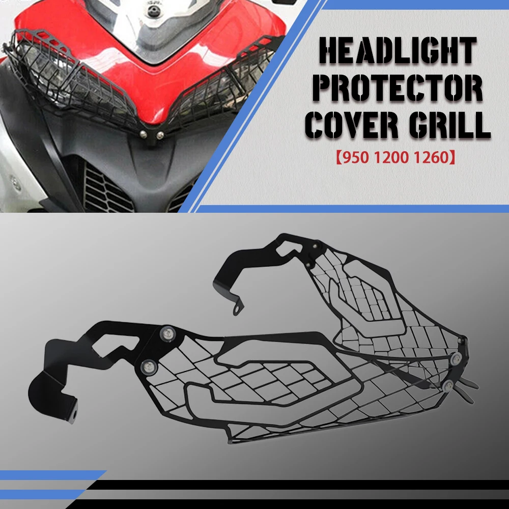 For DUCATI MULTISTRADA MTS 950 1200 1260 S GRAND TOUR ENDURO PIKES PEAK Motorcycle  CNC Headlight Guard Grille Cover Protection