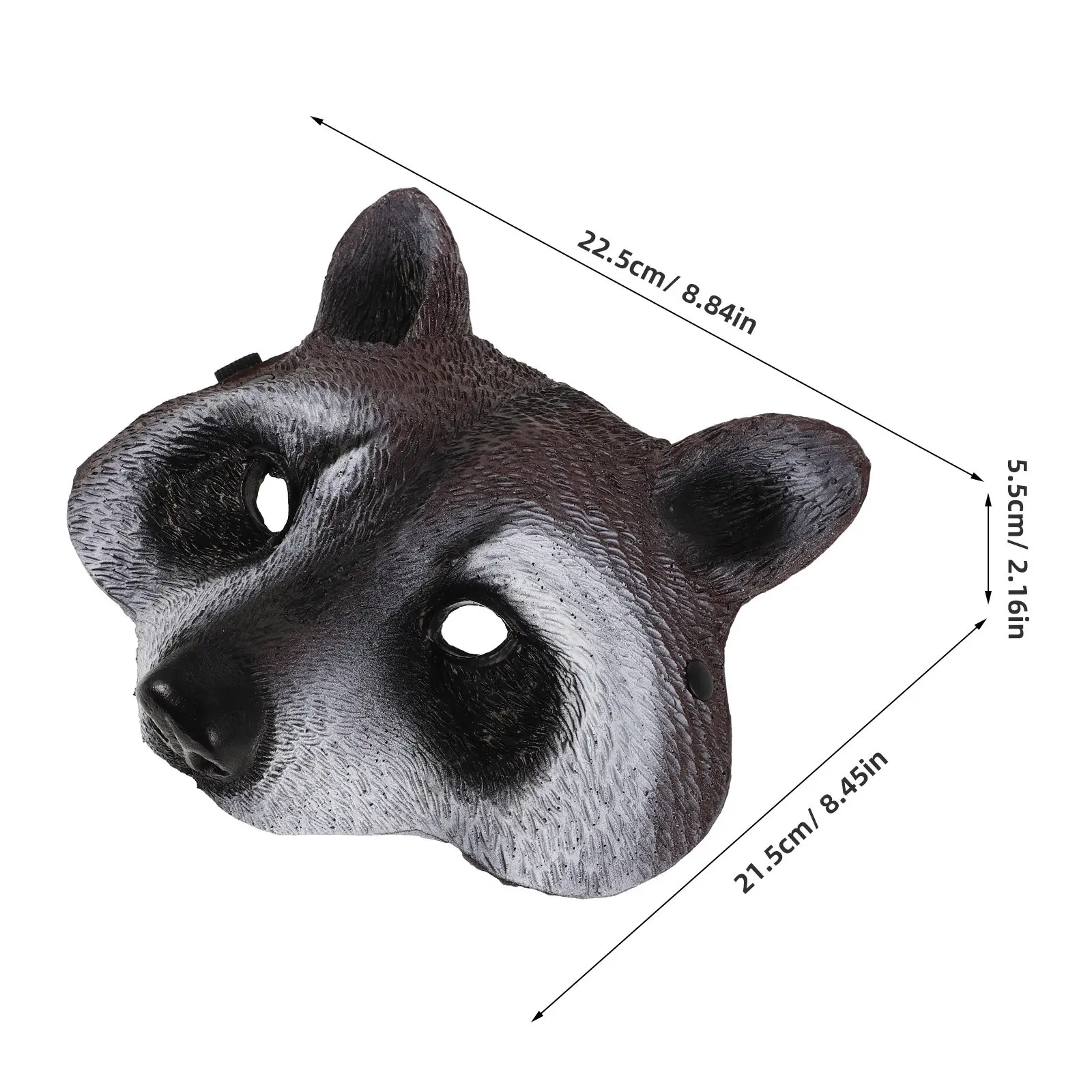 Lifelike Raccoon Mask Realistic 3D Full Face Animal Costume Mask Party Halloween Cosplay Animal Photo Prop Unisex Jungle
