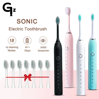 GeZhou N105 Sonic Electric Toothbrush Adult Children Automatic Toothbrush Rechargeable IPX7 Toothbrush with 8 Heads Replacement