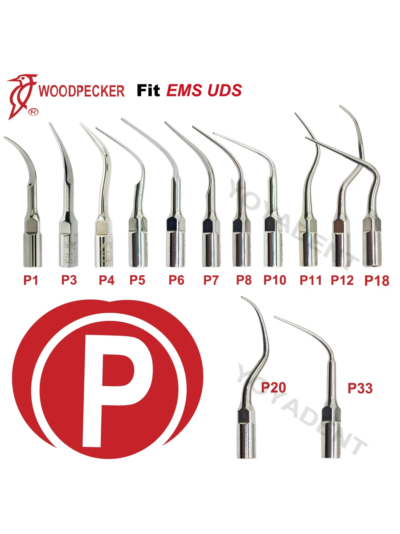 Woodpecker Dental Ultraschall Scaler Tipps Parodontologie Skalierung Tipps Fit EMS UDS Scaler Handstück Zahnmedizin Werkzeuge P1 P3 P4 P5 P6