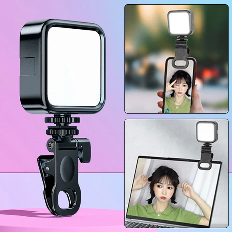 Smartphone Selfie Light Selfie Video Conference Light luce LED portatile compatibile per fotocamera portatile con Pad per telefono cellulare