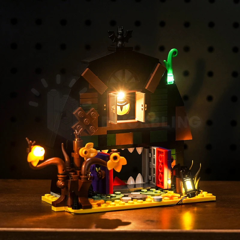 Ziegel bling LED-Licht 40721 Set geeignet für Halloween Scheune Bausteine Geschenk (nur Beleuchtungs zubehör)