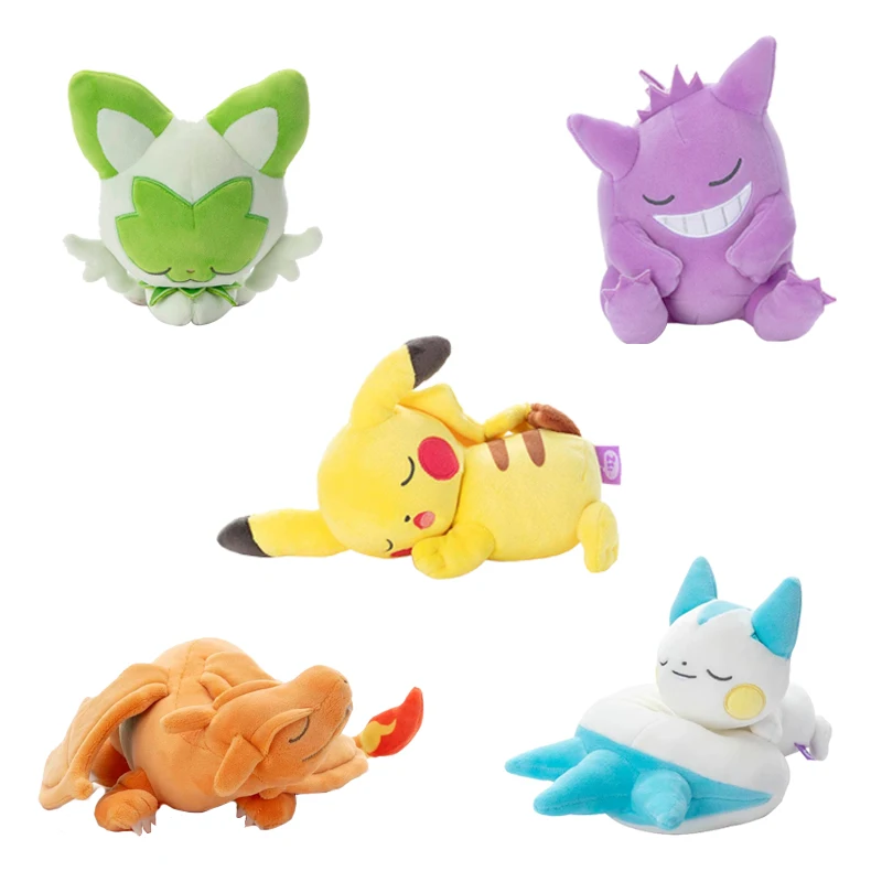 Peluche de Pokémon de la serie durmiente, muñeco de Peluche de Pikachu, Sprigatito, Pachirisu, Charizard, Gengar, Anime, juguetes, pasatiempos,