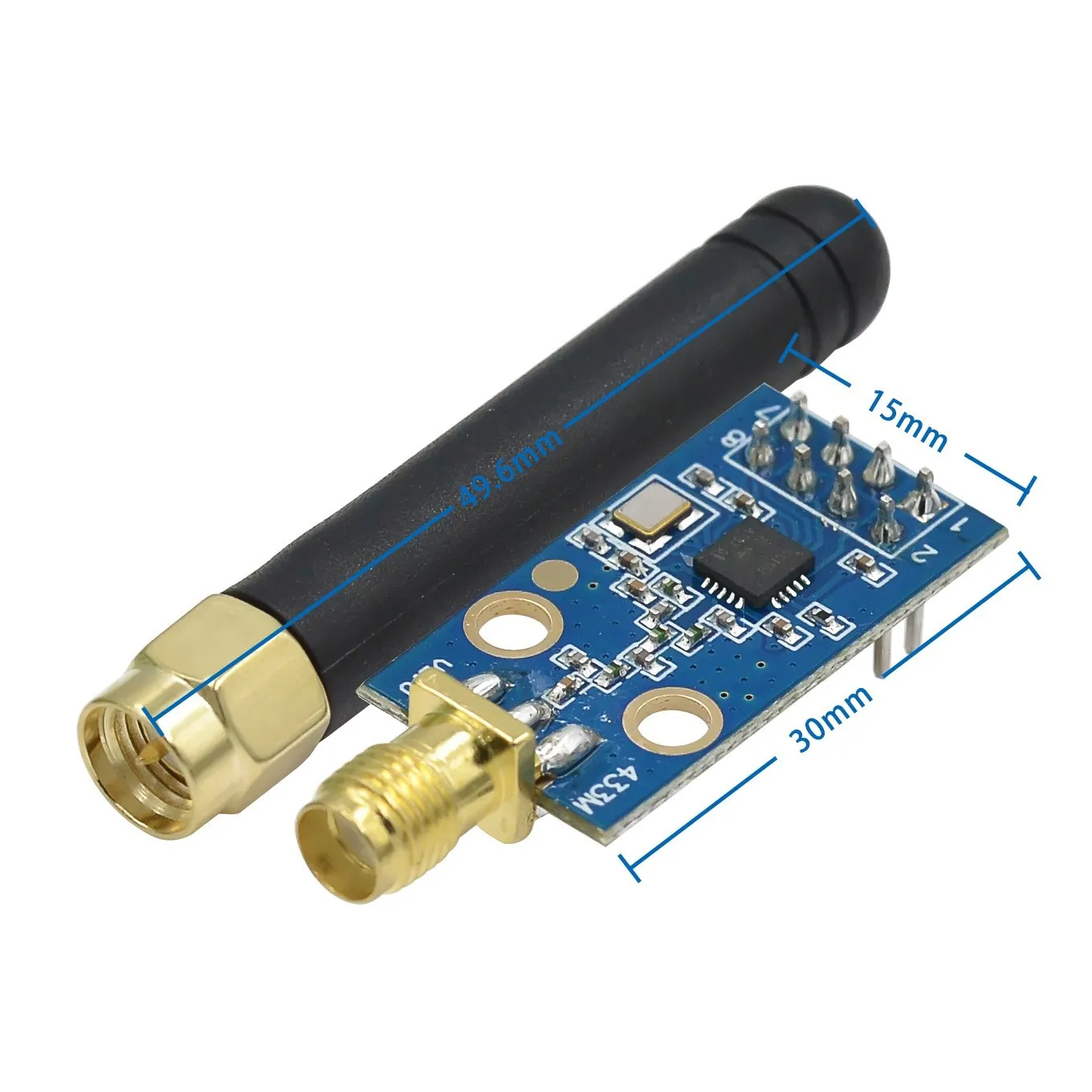 1PCS CC1101 Drótnélküli Modul vel SMA antenne Drótnélküli Adóvevőkészülék Modul számára arduino 315/433/868/915MHZ