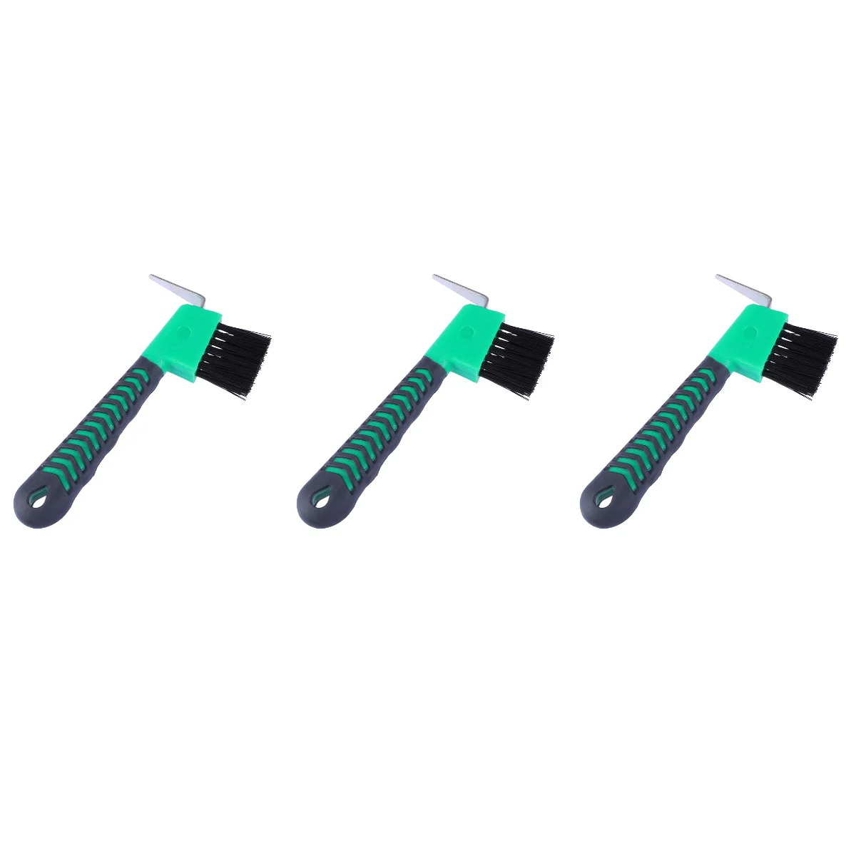 3pcs Grip Hoof Pick Rubber Hoof Pick with Brush Horse Grooming Tools (Random Color) Horse Hoof Pick