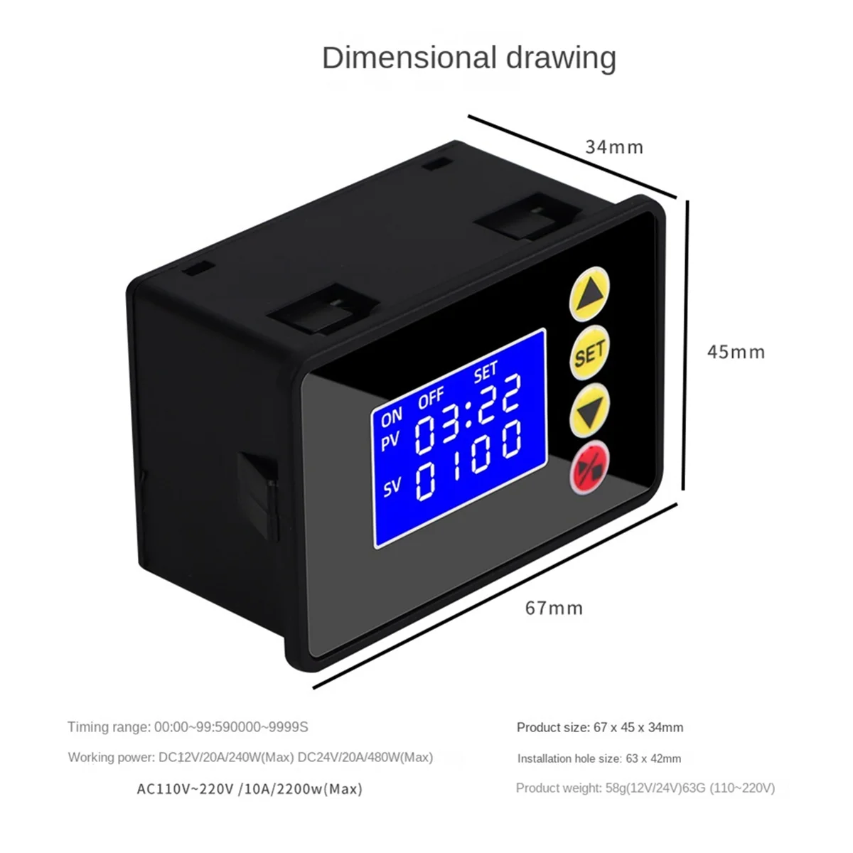 FEB-Programmable Digital Timer Switch Relay Control Time Controller Delay Relay Cycle Timing On/Off