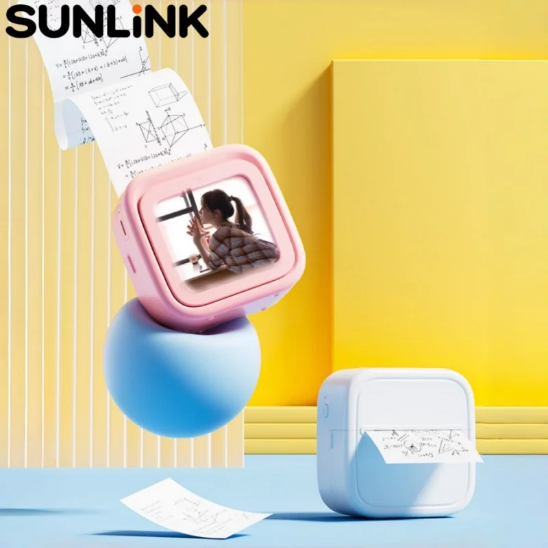 

1 шт. мини-принтер для этикеток, Bluetooth-колонка, принтер для заметок, домашних заданий, фотографий, визиток, бумаги, для офиса и школы
