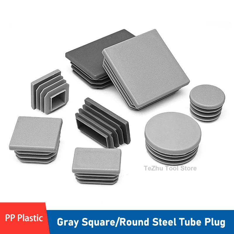 

Grey Tube Plug Square/Round Steel Tube Plug Inner Plug Furniture Tables Chairs Foot Pad Anti Slip And Aesthetically Pleasing