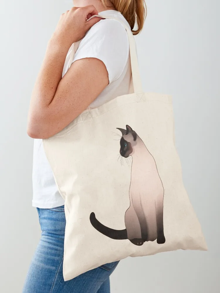 

Seal Point Siamese Cat Tote Bag shopper bags for women Canvas bag custom fabric bag Shopper