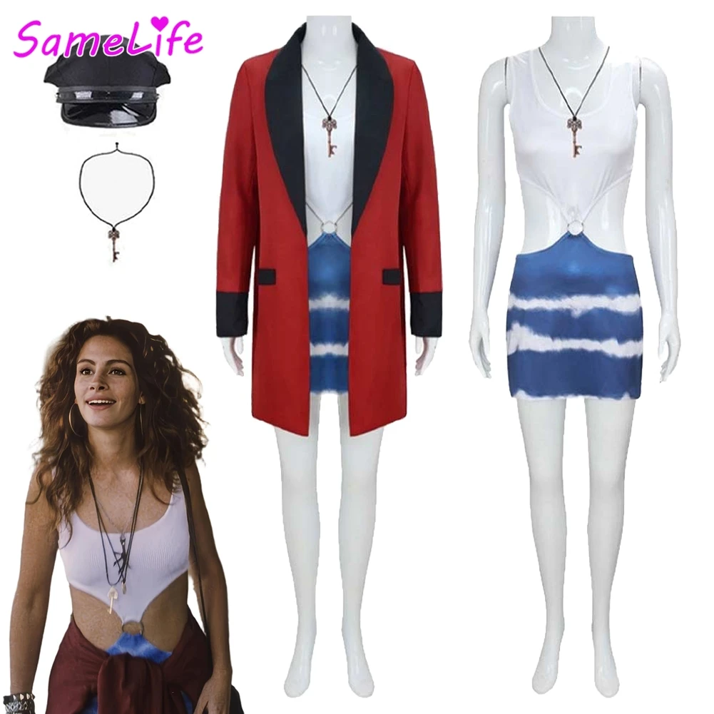 

Pretty Woman Vivian Cosplay Fantasy Clothing 1990 Movie Costume Disguise Adult Women Roleplay Fantasia Party Outfits