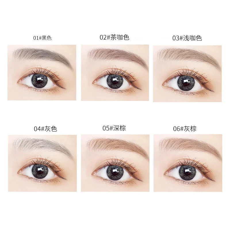 Stylo rotatif à double tête pour les yeux, maquillage naturel, super fin, imperméable, durable, noir, marron, propre étiquette privée