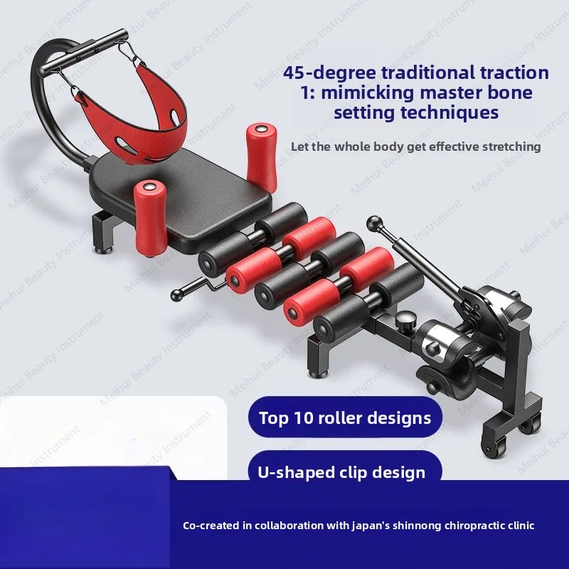 Cervical and Lumbar Spine Stretcher, Spinal Traction Device, Home Height Increasing Fitness Leg Inversion Machine, Soothing Bed