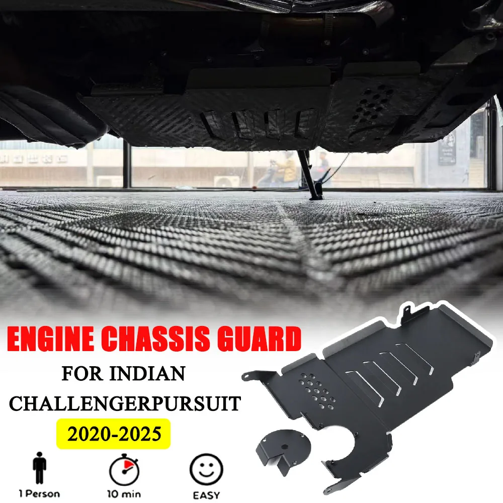 

Новый стиль, алюминиевая защитная пластина двигателя с простой установкой для индийского мотоцикла Challenger Pursuit 2019-2025, чехол для велосипеда