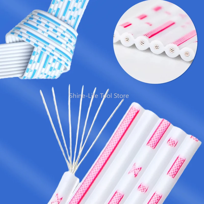 SL UL2468 Blue White/Red White Flat Flexible Ribbon Cable PVC Tin Plated Copper Ribbon Cable 6~12P for LED Display Screen