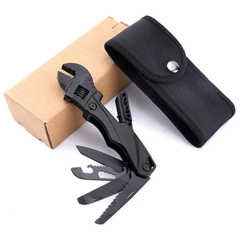 Multifunctional Wrench Pliers Outdoor Combination EDC Tool Multi-Purpose Tool Clamp Folding Backsaw Wrench Repair Tool