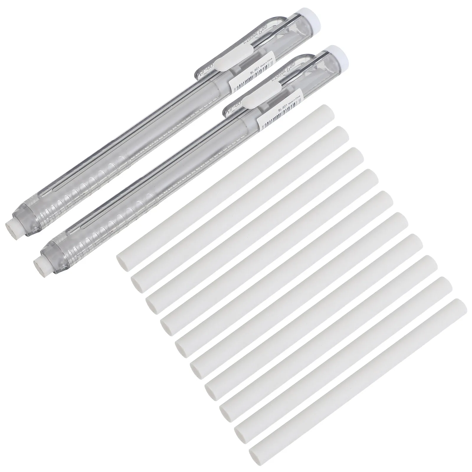 1Set Erase Pen Retractable Mechanical Eraser Refills Precision Pencil School Drawing Supplies Correction